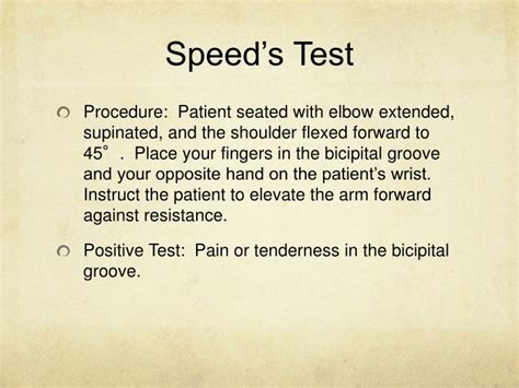 positive speed's test